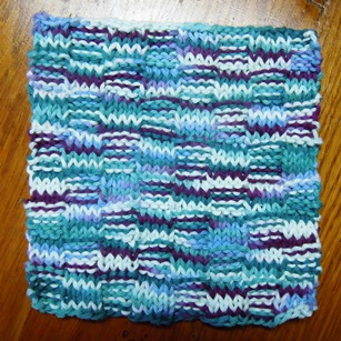 checkerboard cotton dishcloth